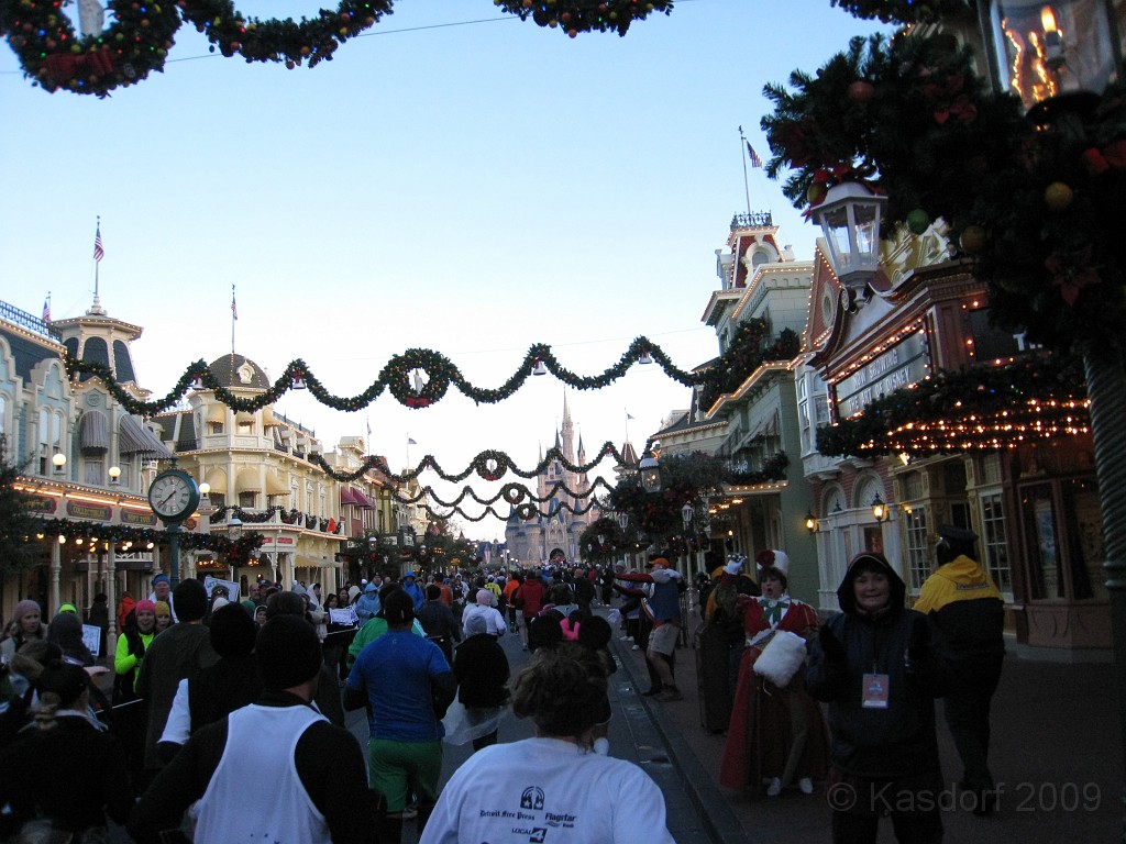 Disney 2010 D2 0270.jpg - January 9-11, 2010 Disney World Florida. Went to run the marathon. Sunday 5:40 AM start the race! Finish, go take a hot shower! Paul drove us over to Kennedy Space Center. Then buffet at Animal Kingdom for dinner!